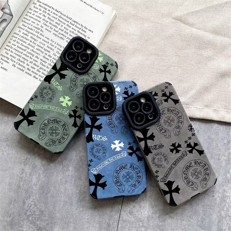 Chrome Hearts iPhone Case Small Plush Leather