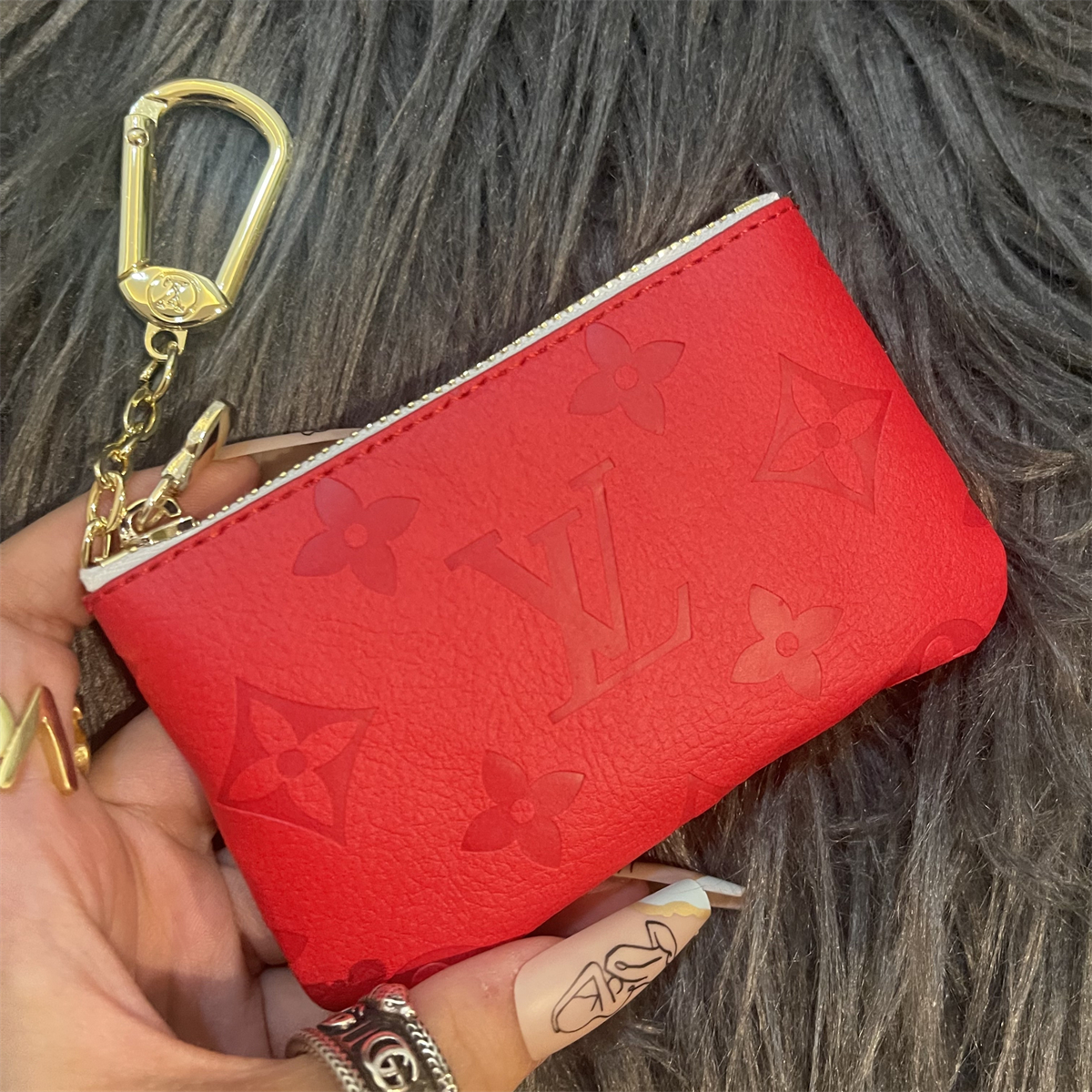 Luxury Leather Zipper Coin Purse