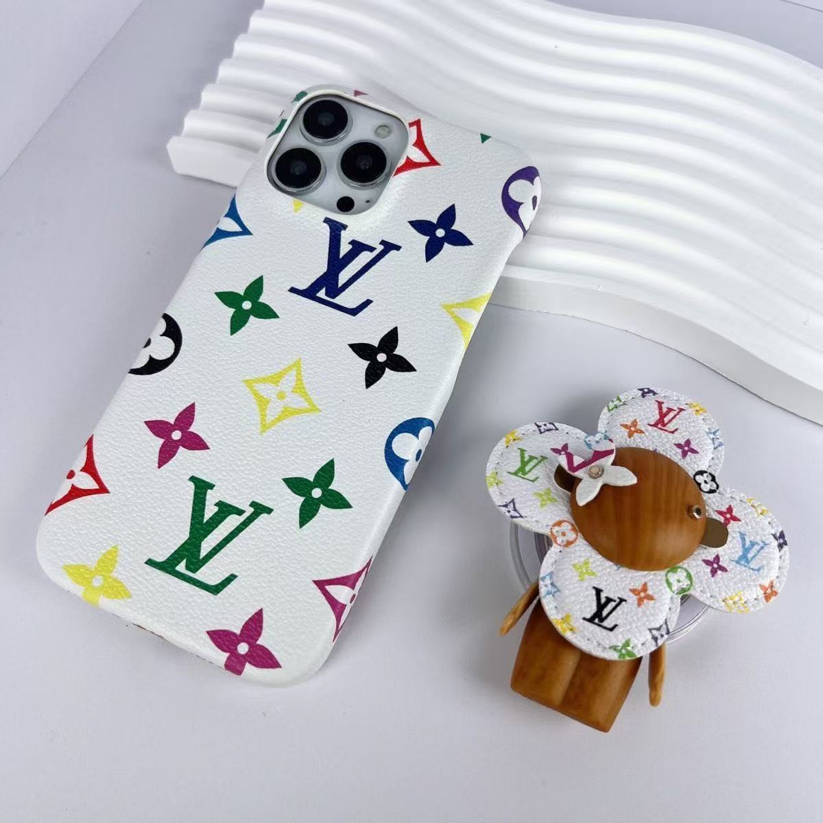 Magnetic stand leather V iPhone Case