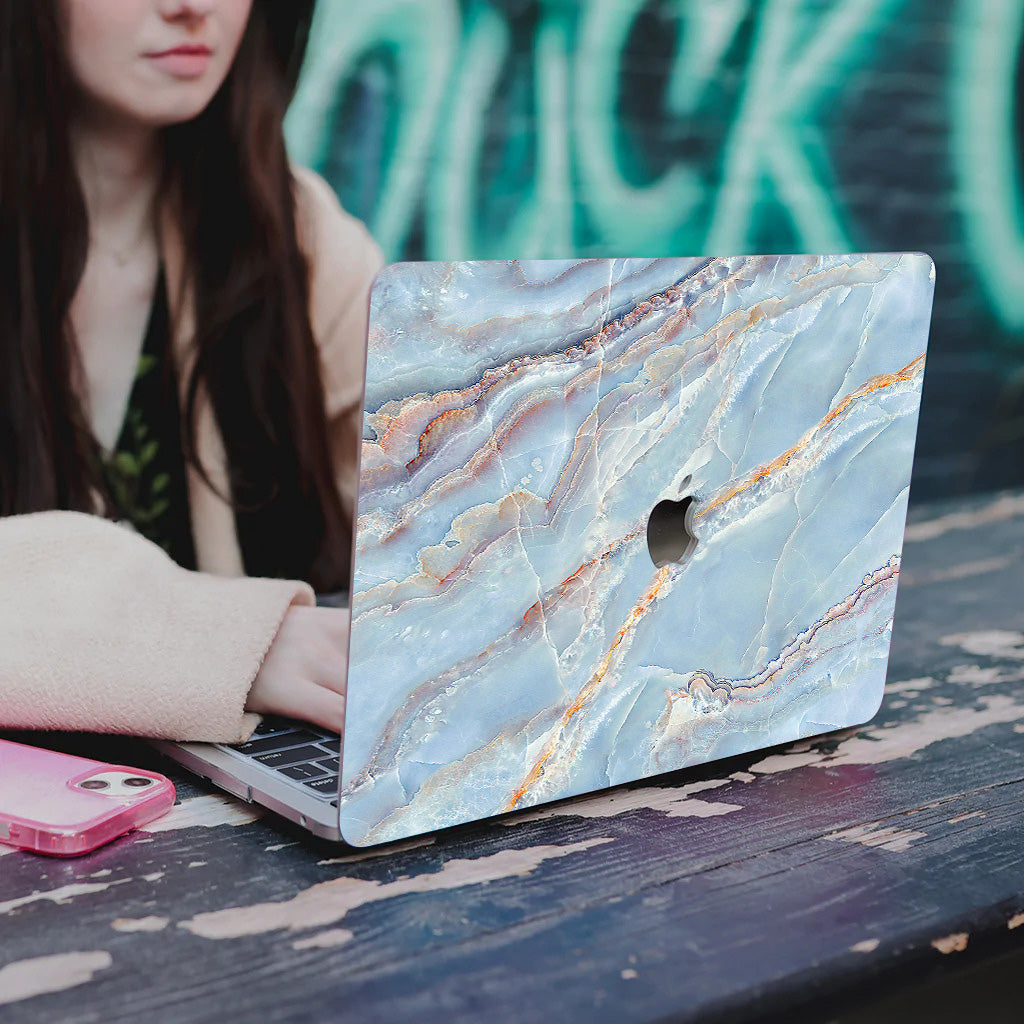 Love In Light Blue Macbook Case-BELKCASE