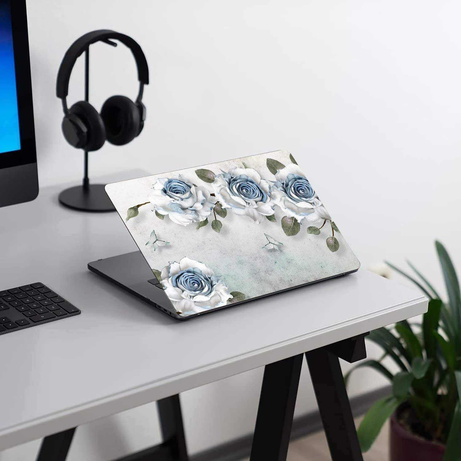 Blue Heart Jasmine Macbook Case-BELKCASE