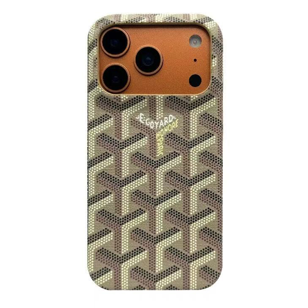 Goyard MagSafe Leather iPhone Case