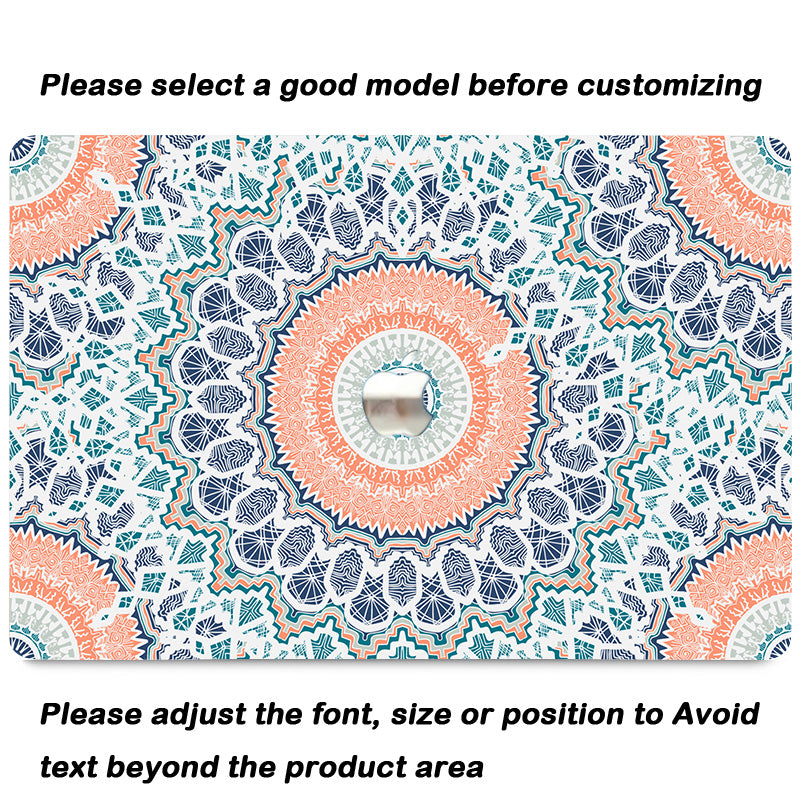 Orange Mandala Macbook Case-BELKCASE