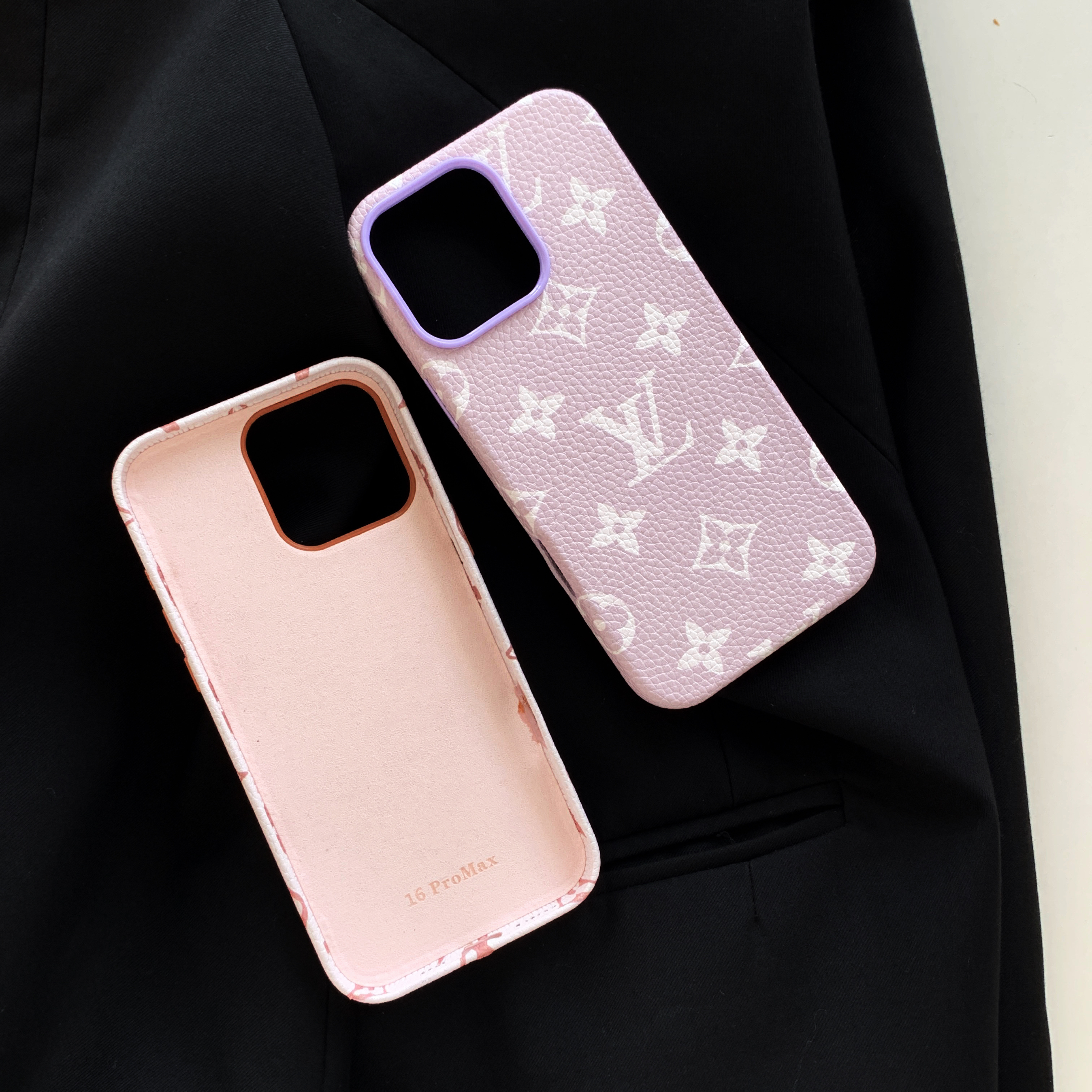 Louis Vuitton Leather Monogram iPhone Case