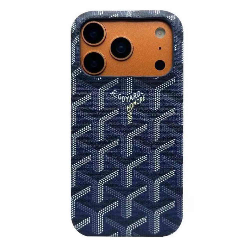 Goyard MagSafe Leather iPhone Case