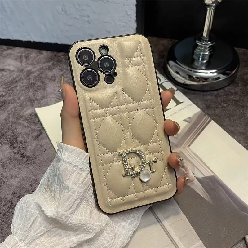 Leather 3D Diamond CD iPhone Case