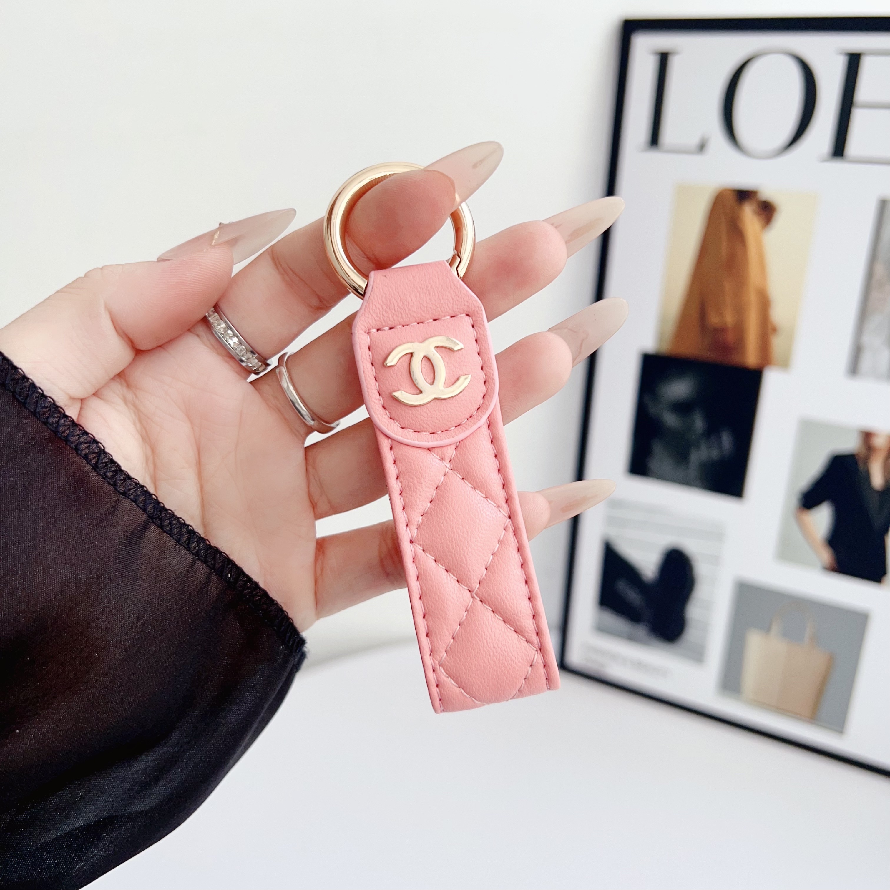 Chanel Luxury Leather Keychain