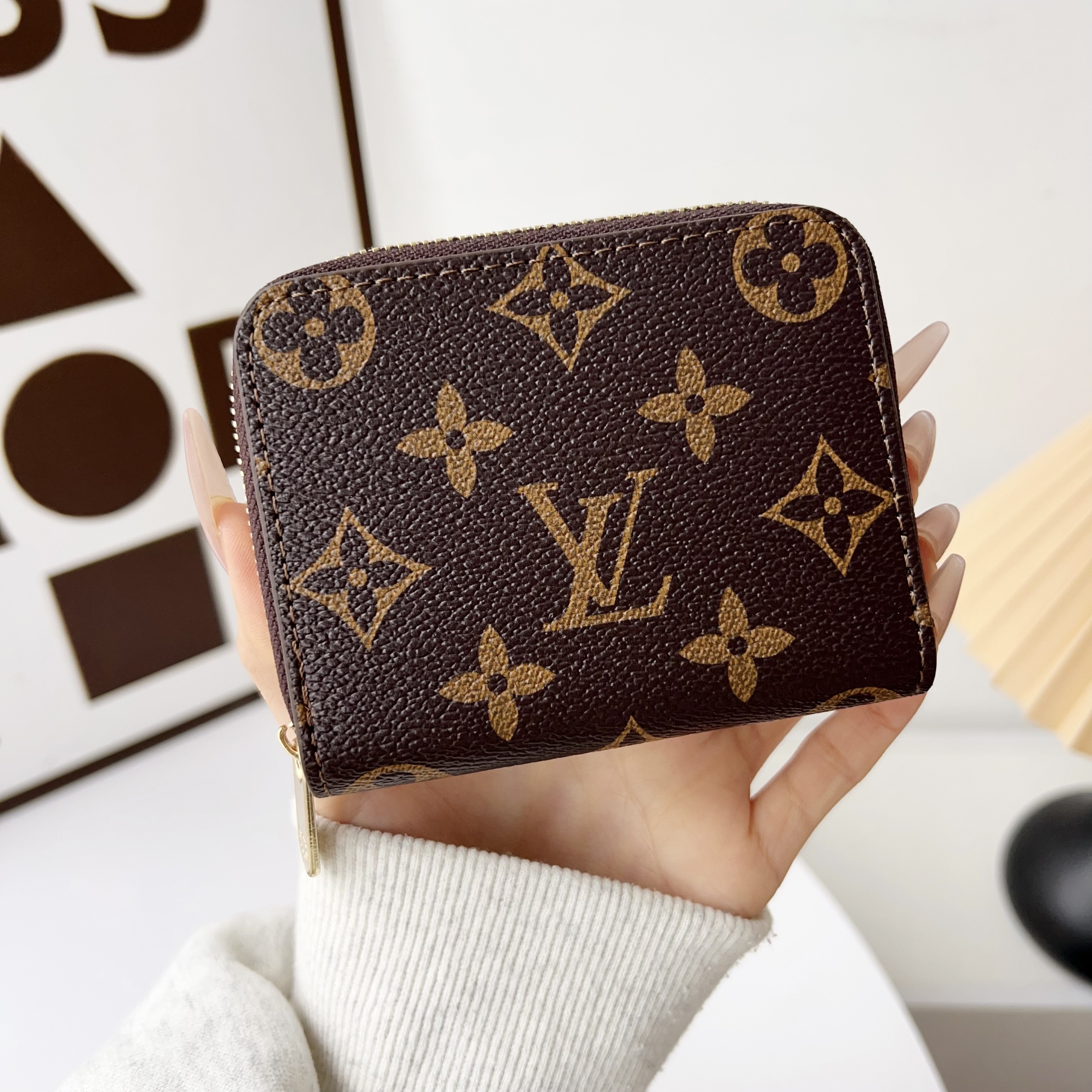 Luxury Leather  Zipper Wallet Card Holder & Coin Purse