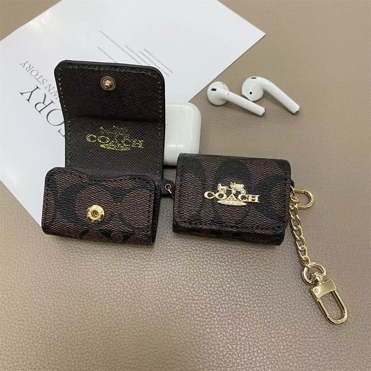 Classic CH Luxury Leather Airpods Case-BELKCASE