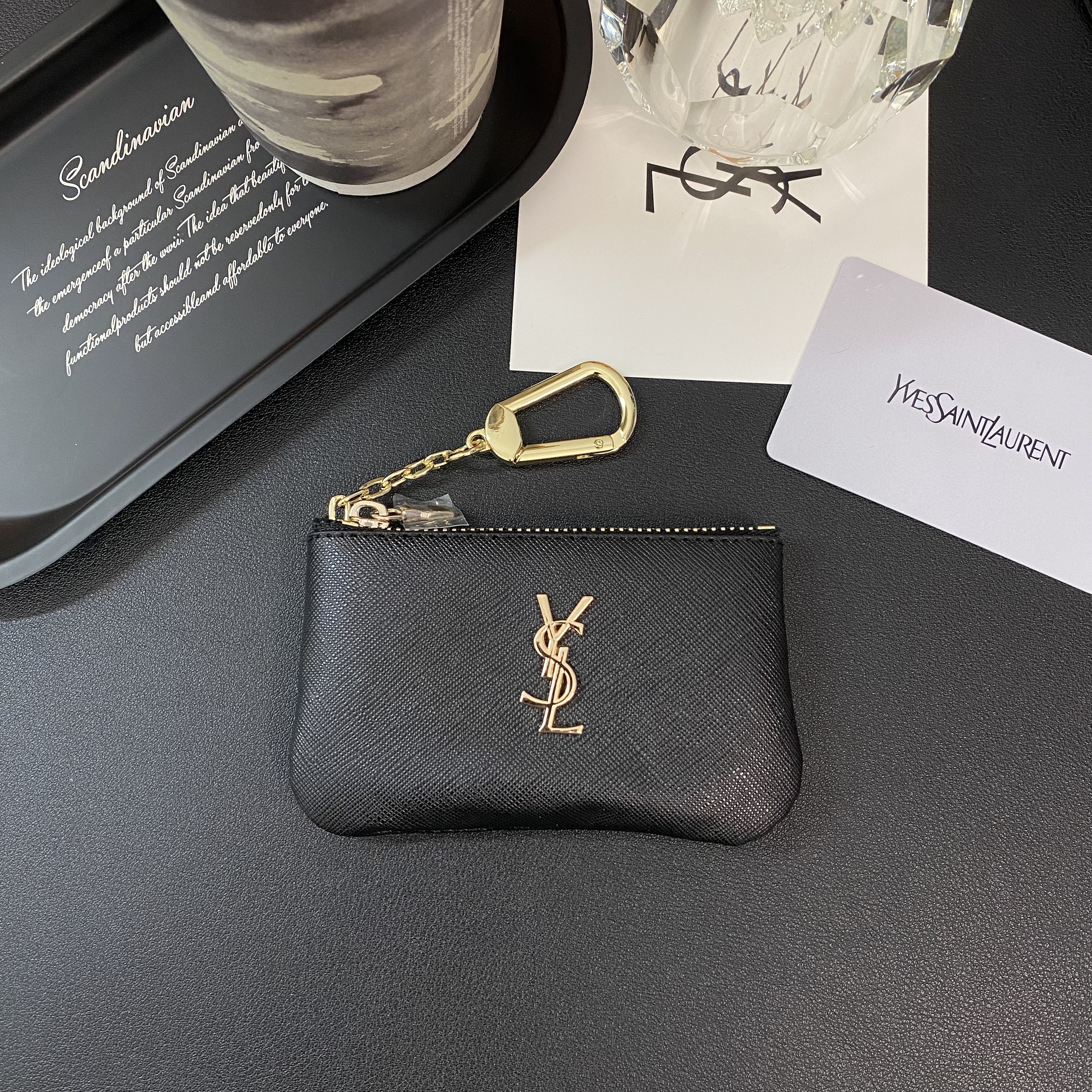 Luxury Leather Zipper Coin Purse