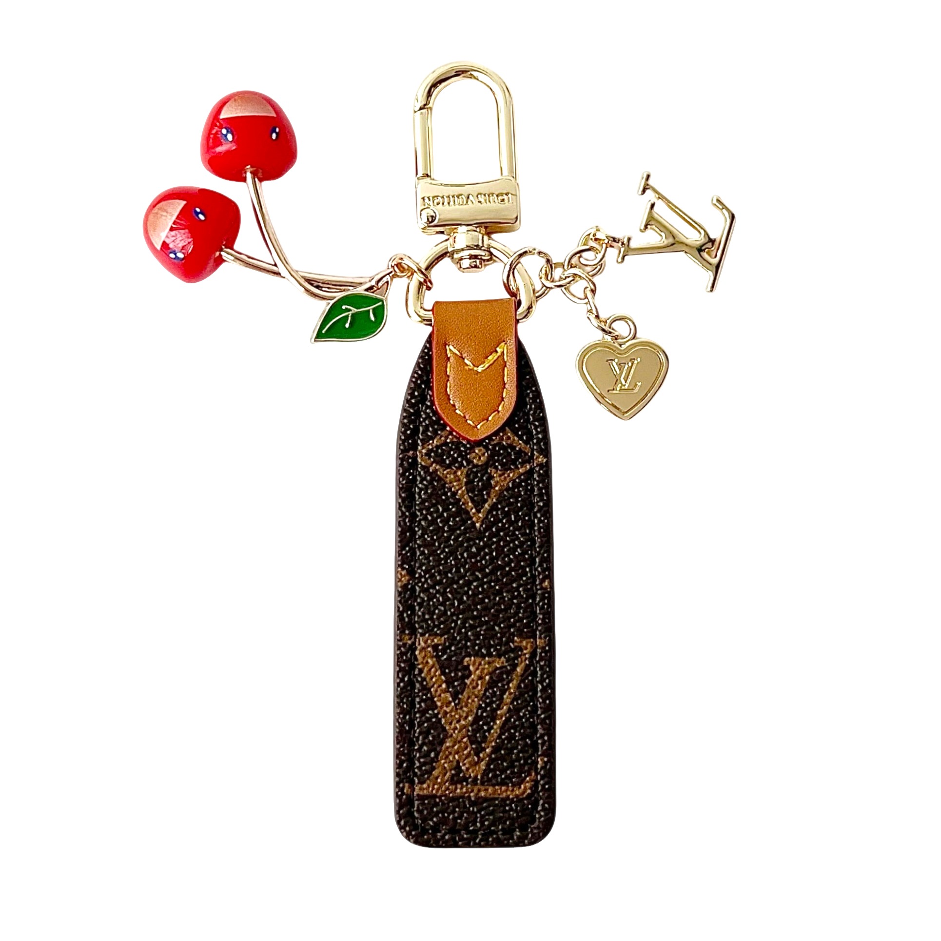 Louis Vuitton Luxury Cherry Pendant Keychain
