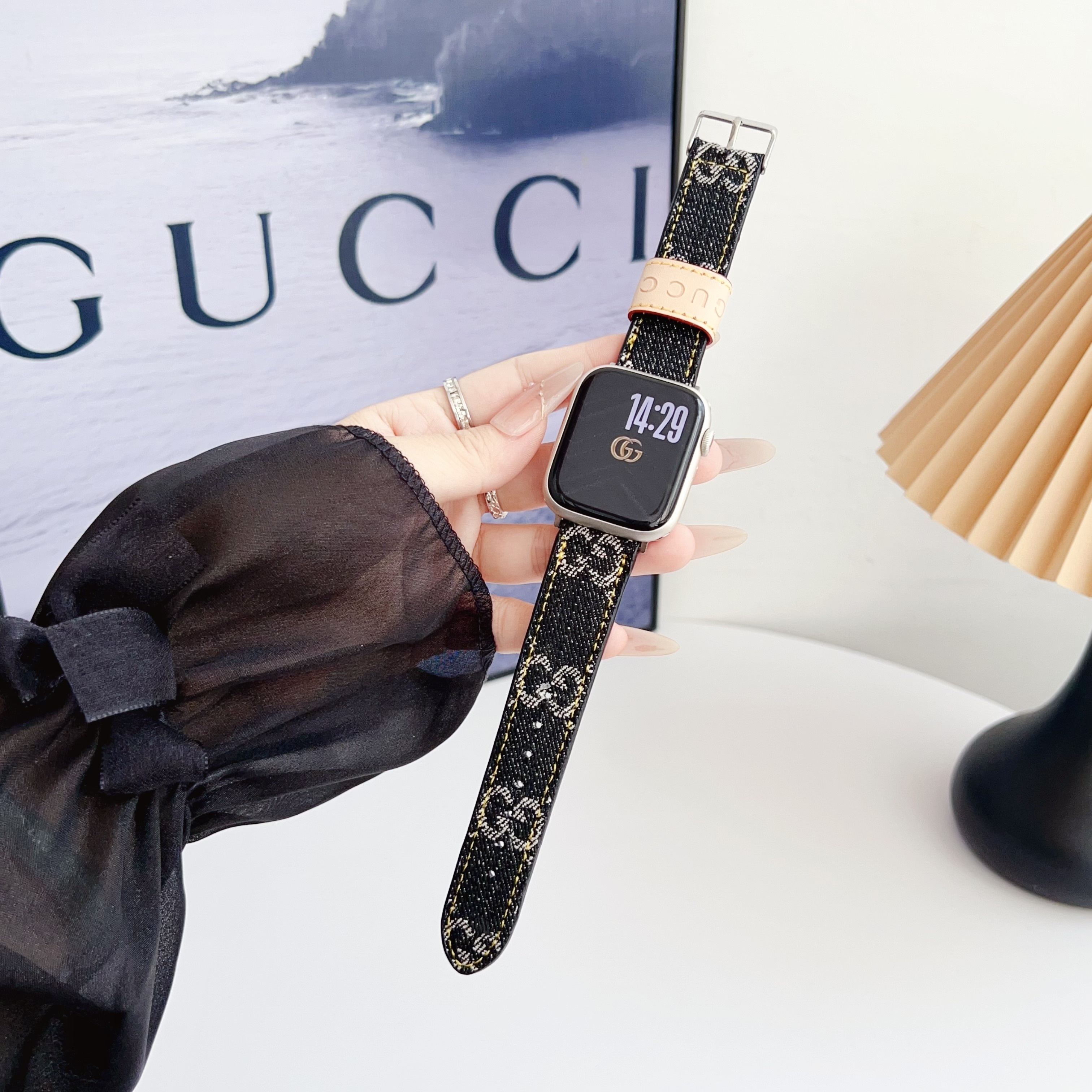 Gucci Denim Canvas Apple Watch Bands