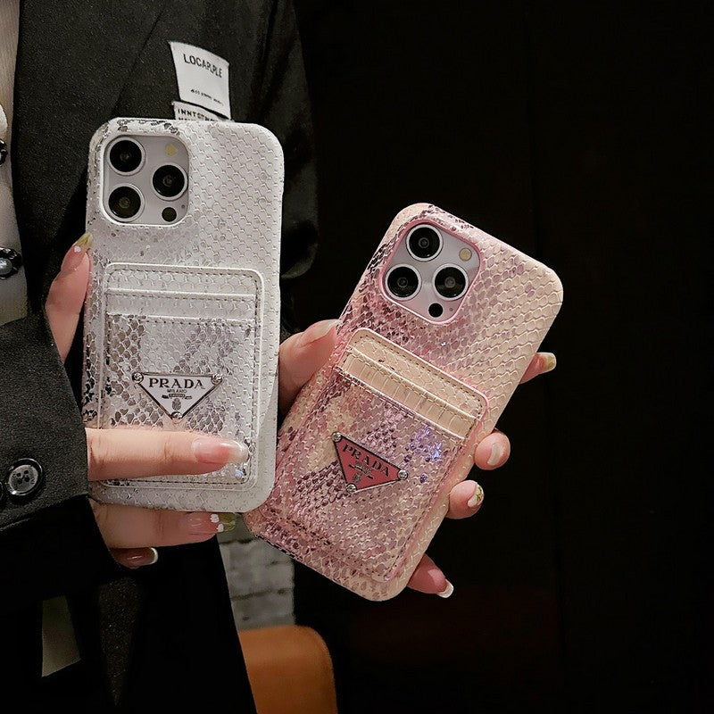 Prada Crocodile skin Leather iPhone Case