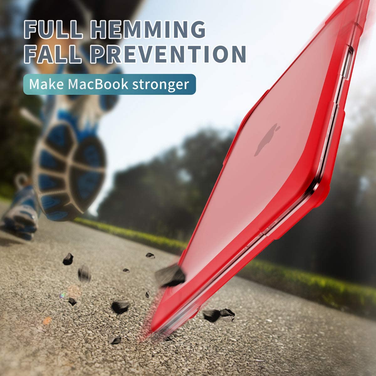 MacBook Case Heavy Duty  with Folding Stand - Red
