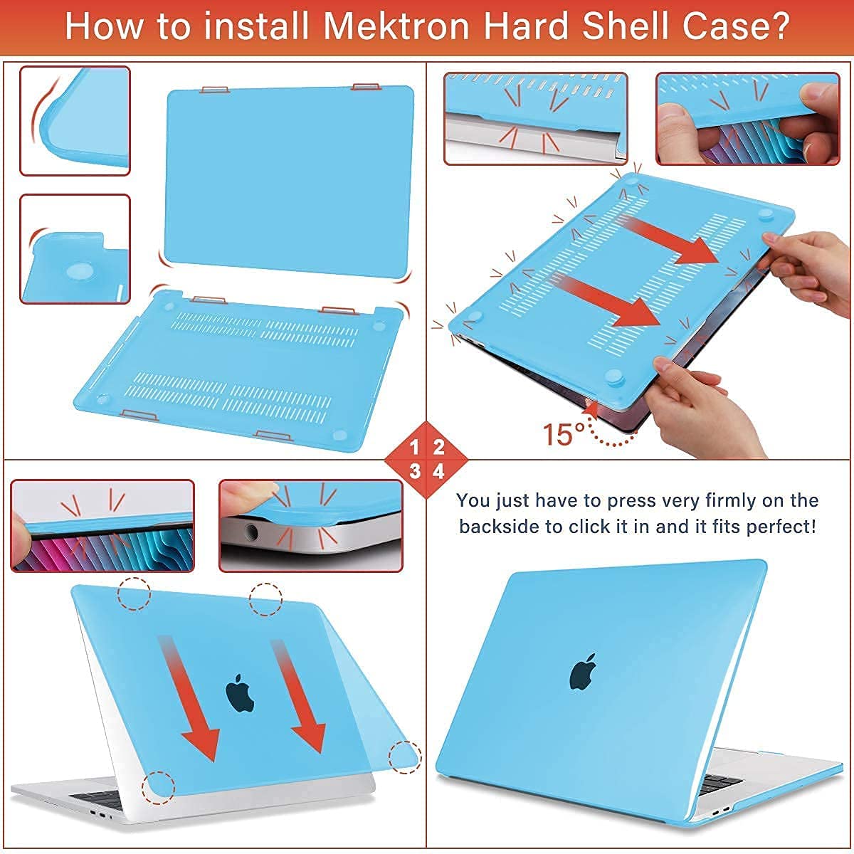 Transparent Sky Blue Macbook case customizable-BELKCASE
