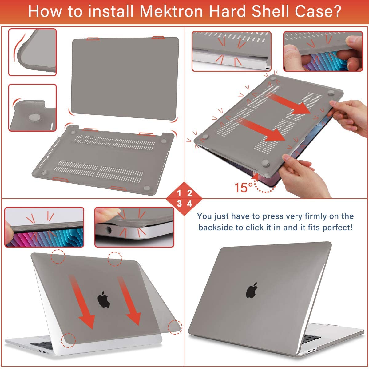 Transparent grey Macbook case customizable-BELKCASE