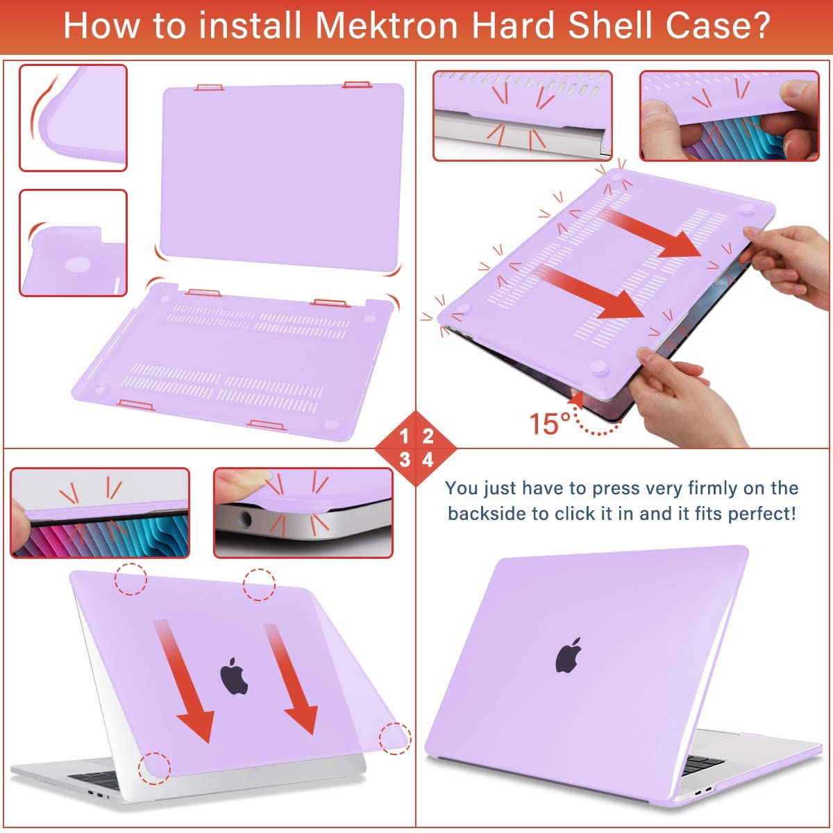 Transparent Purple Macbook case customizable-BELKCASE