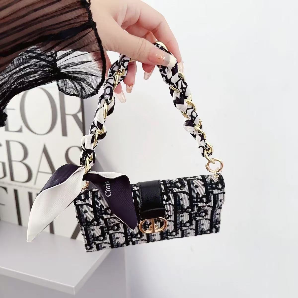 [Copy]Dior Embroidered canvas iPhone Wallet Case