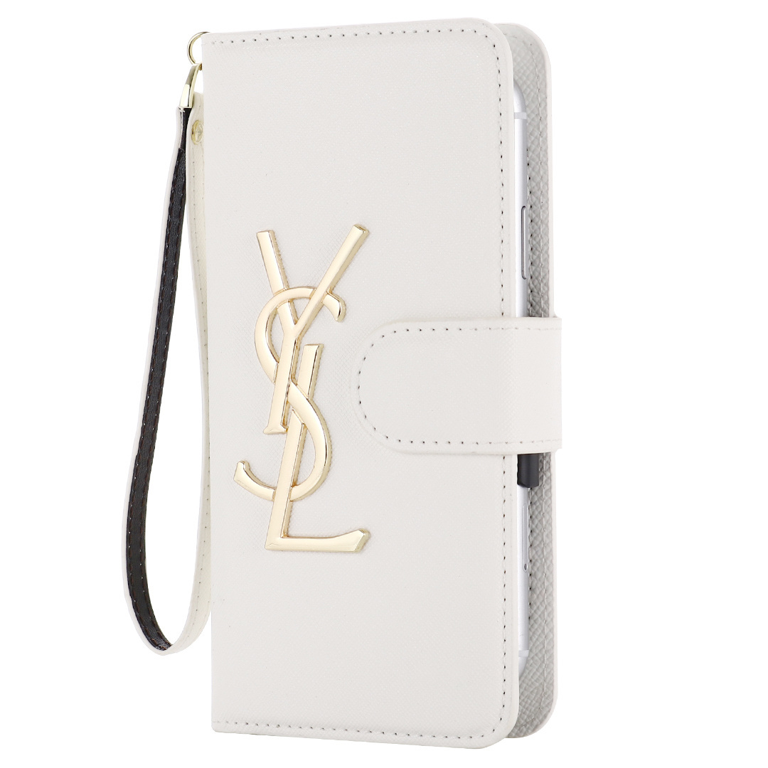 YSL Leather iPhone Wallet Case