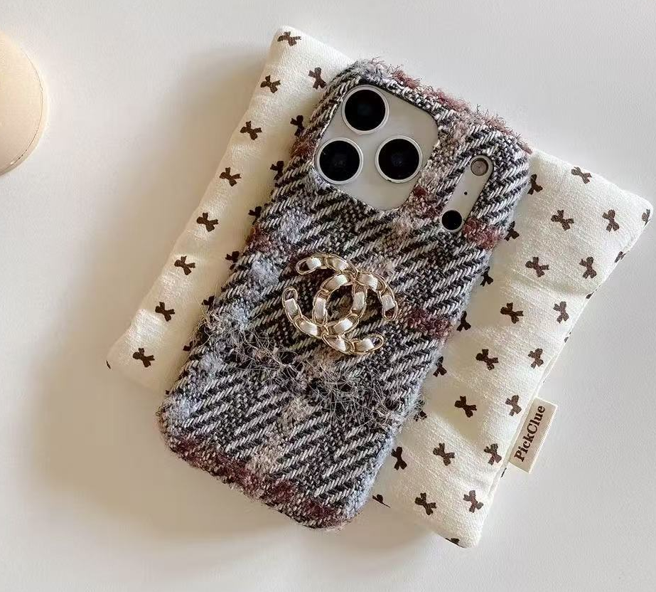 Chanel Embroidered Luxury Soft iPhone Case