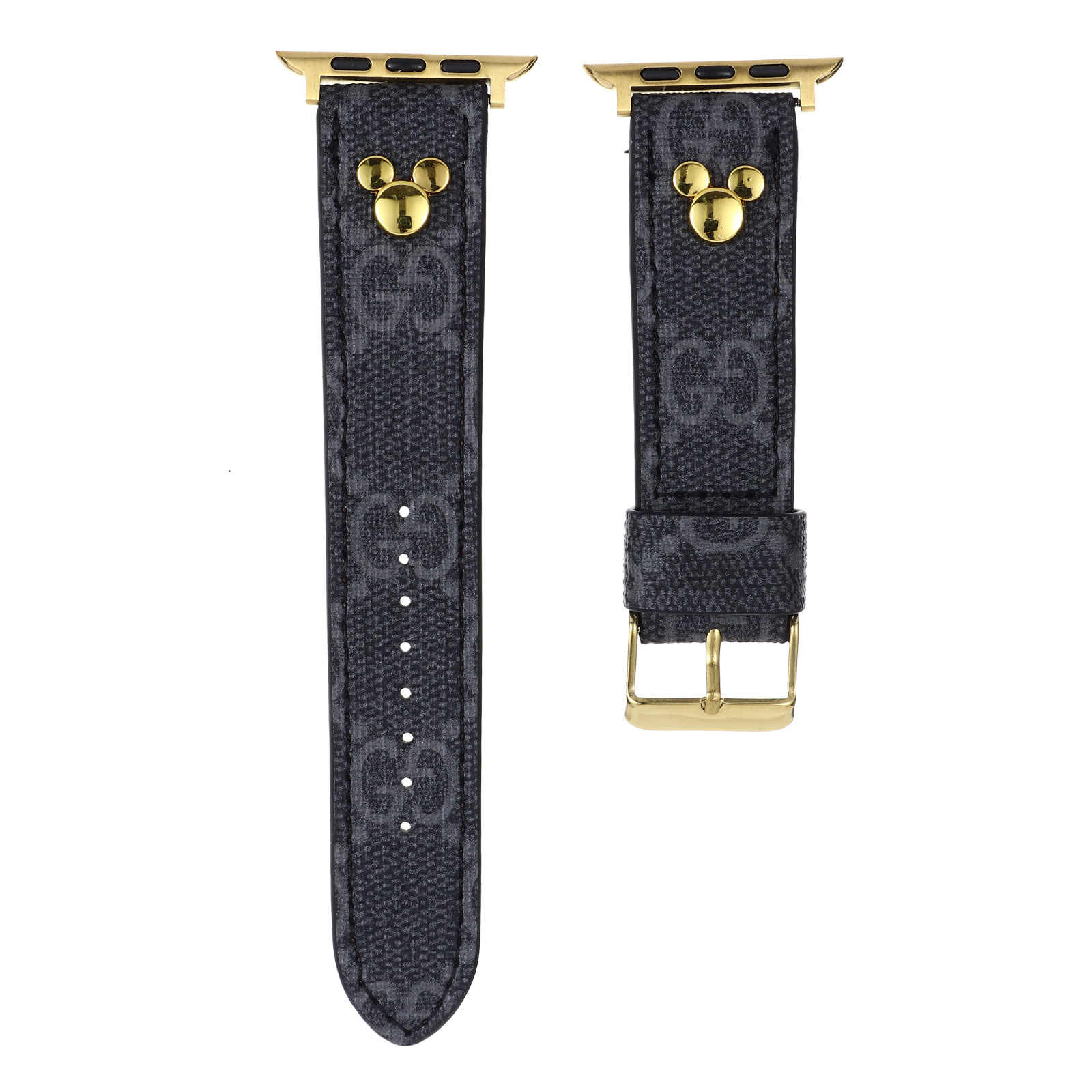 Gucci Luxury Leather Rivet Apple Watch Band