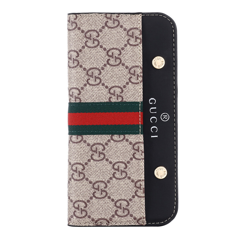 Gucci Leather iPhone Wallet Case Magnetic Flip Cover