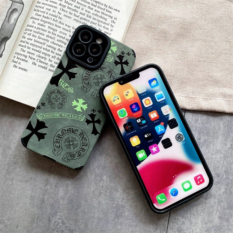 Chrome Hearts iPhone Case Small Plush Leather