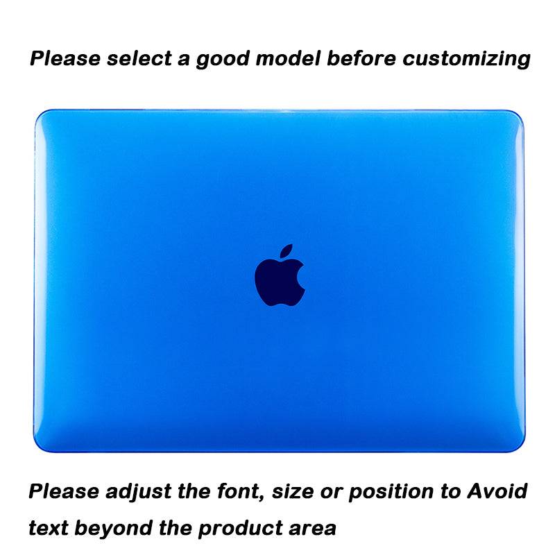 Transparent blue Macbook case customizable-BELKCASE