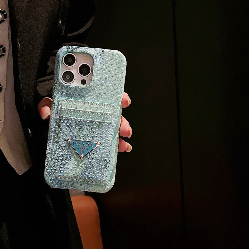 Prada Crocodile skin Leather iPhone Case