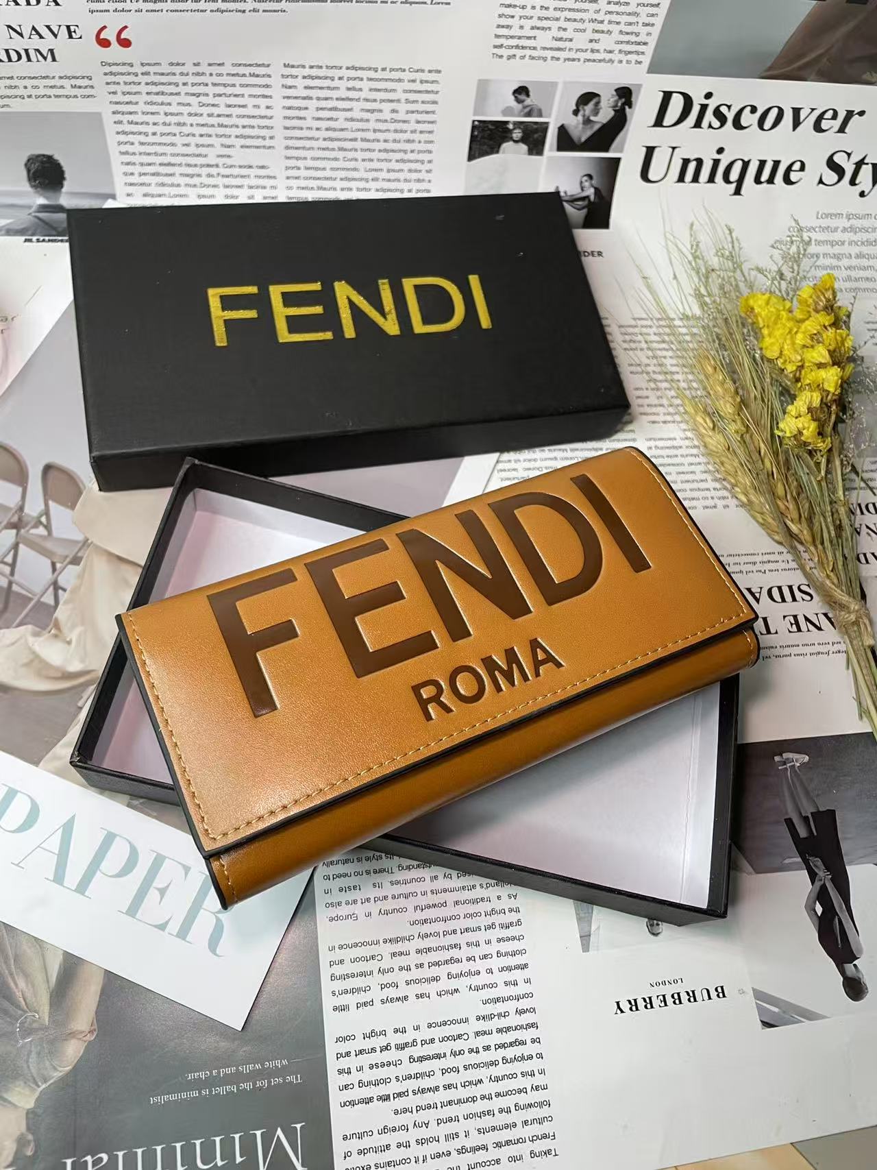 luxurious Leather Flap Wallet