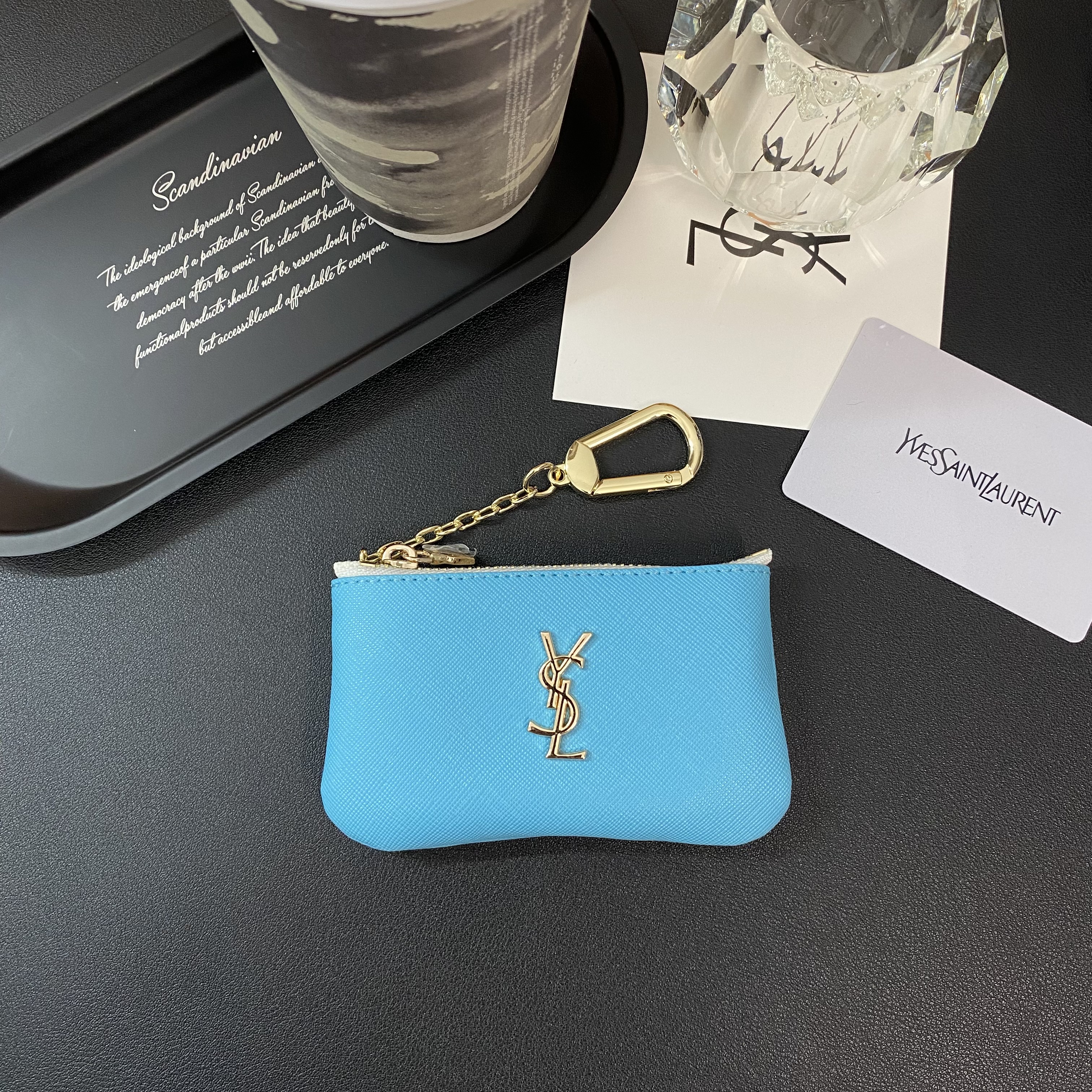 Luxury Leather Zipper Coin Purse