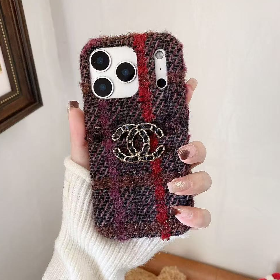 Chanel Embroidered Luxury Soft iPhone Case