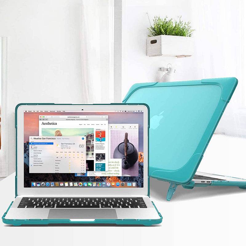 MacBook Case Heavy Duty  with Folding Stand - Light blue