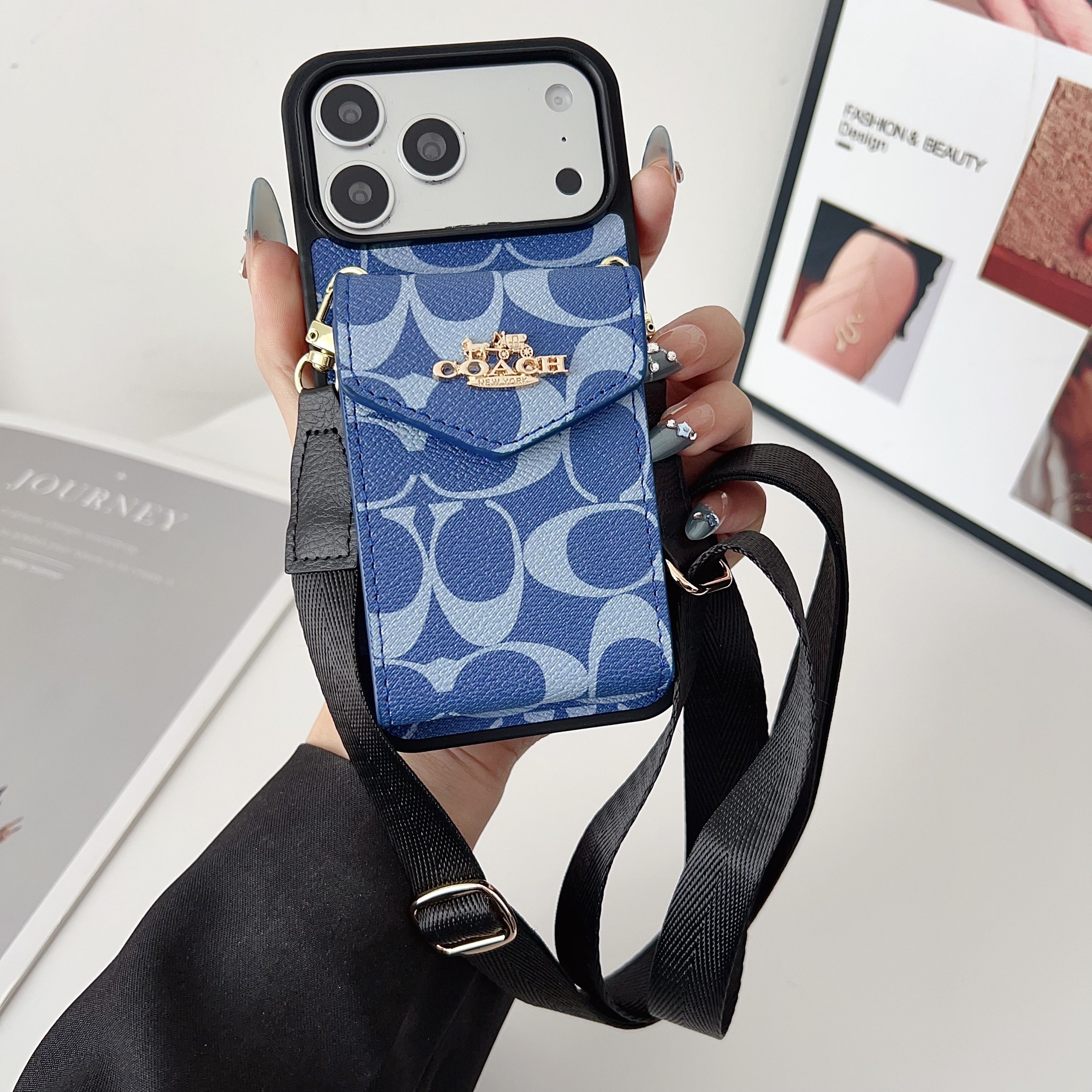 Coach Leather iPhone Wallet Case With Crossbody Strap