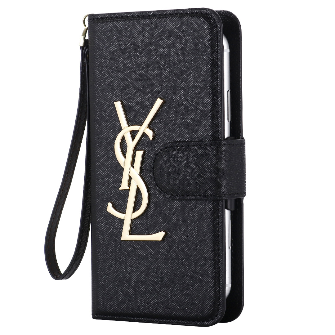 YSL Leather iPhone Wallet Case