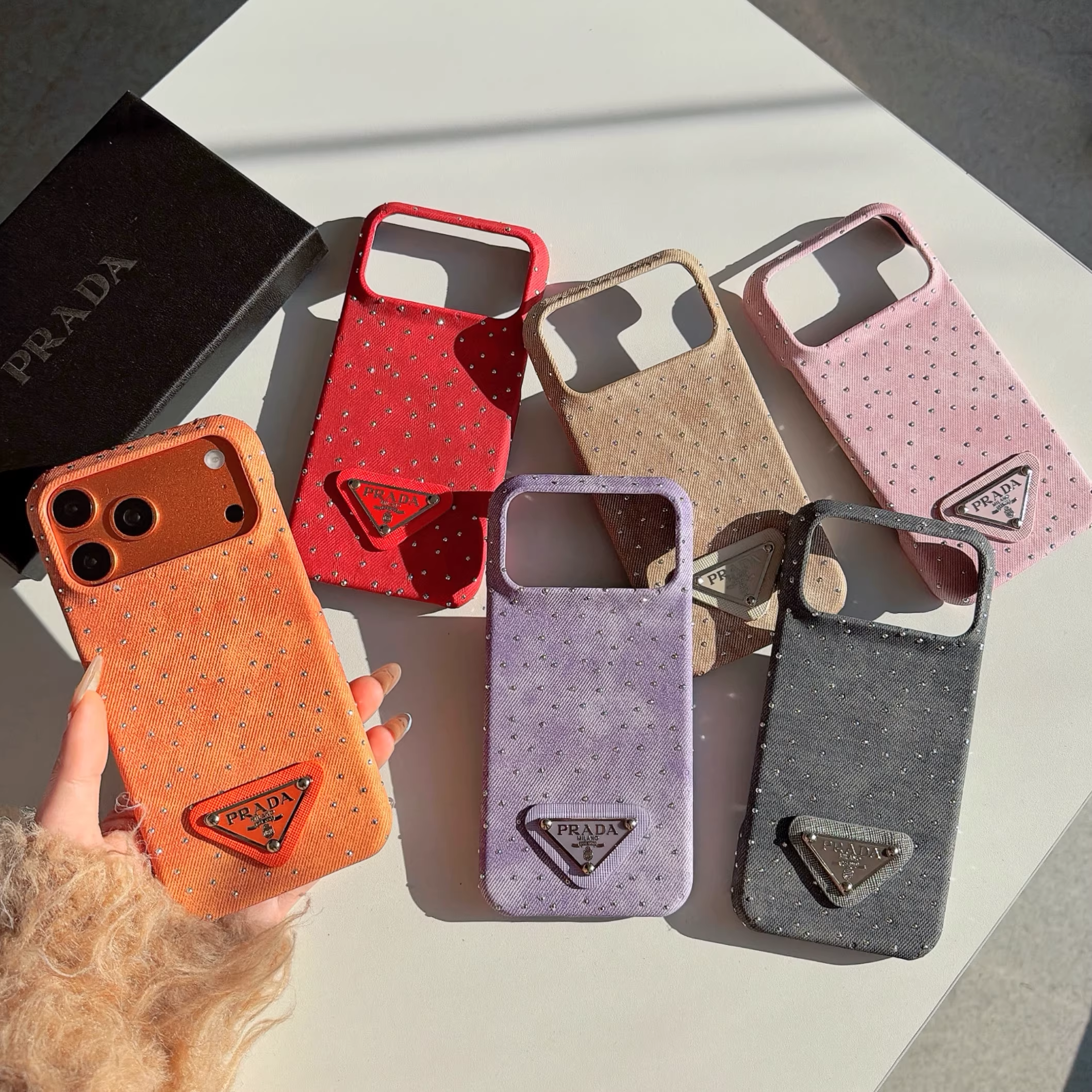 Prada Artistic Shimmer Canvas iPhone Case