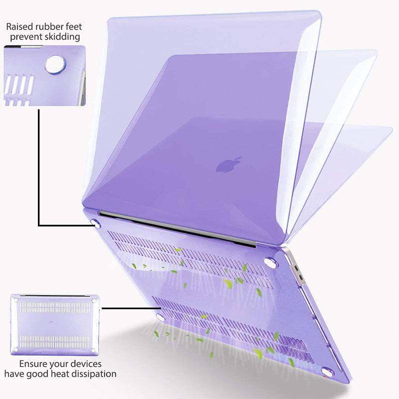 Transparent Purple Macbook case customizable-BELKCASE