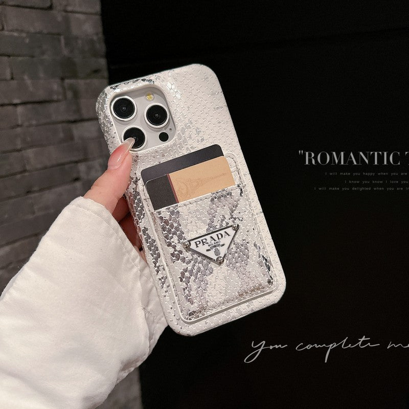 Prada Crocodile skin Leather iPhone Case