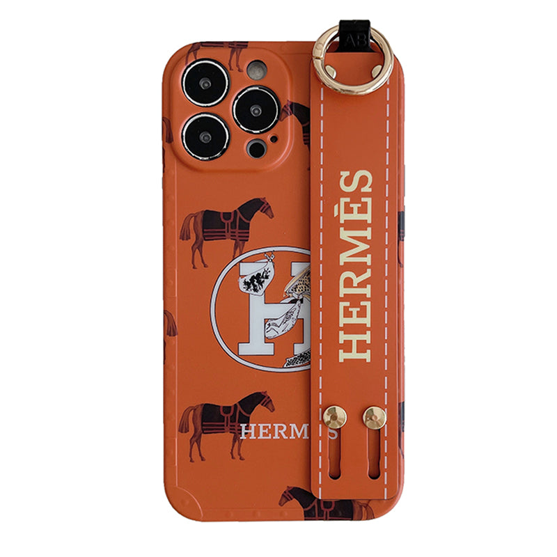 Vintage Leather H iPhone Case With Holder