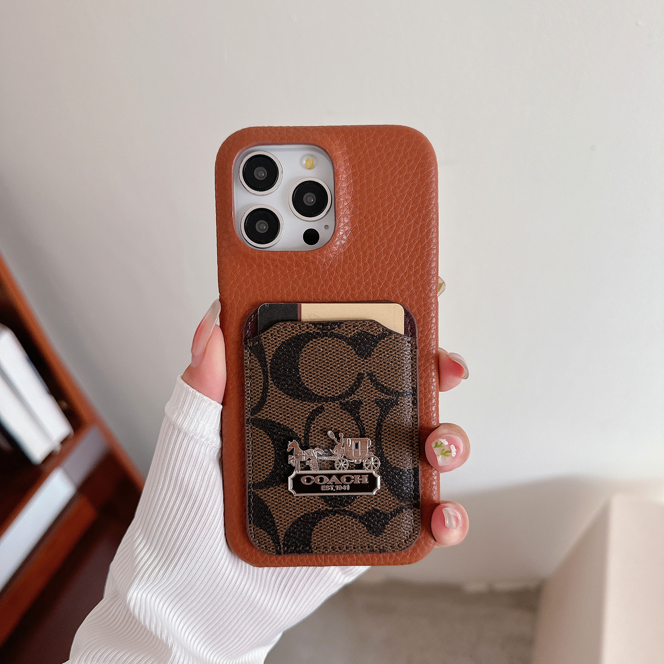 Luxury Leather iPhone Wallet Case