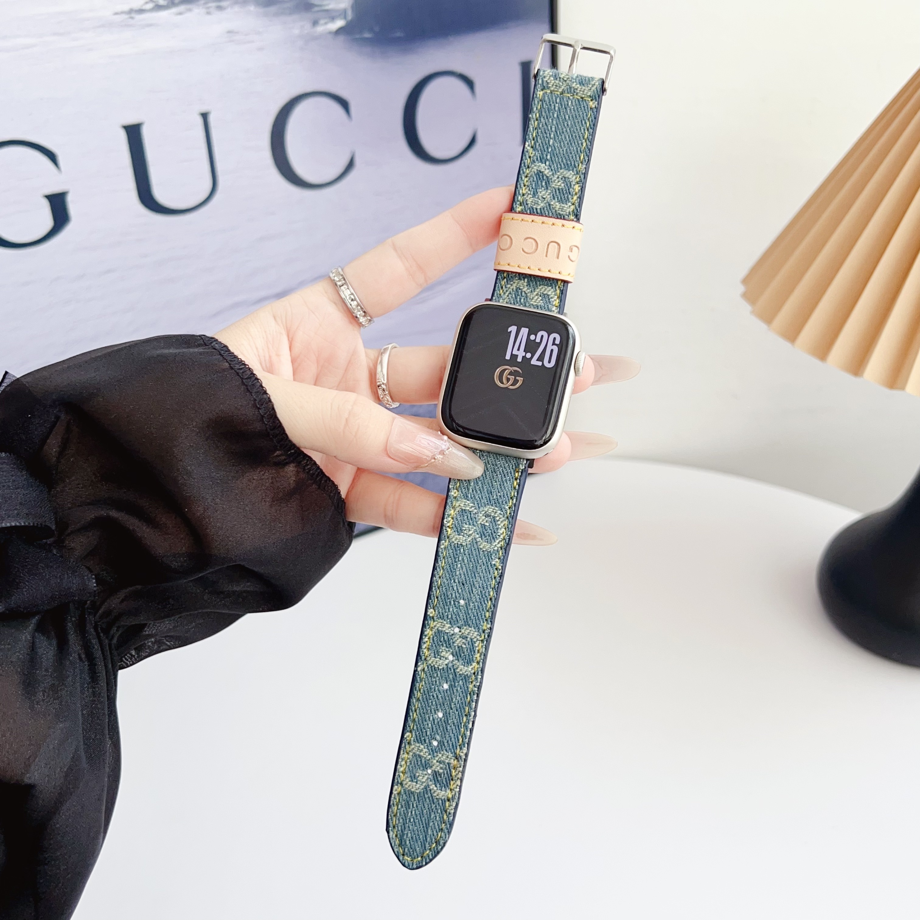 Gucci Denim Canvas Apple Watch Bands