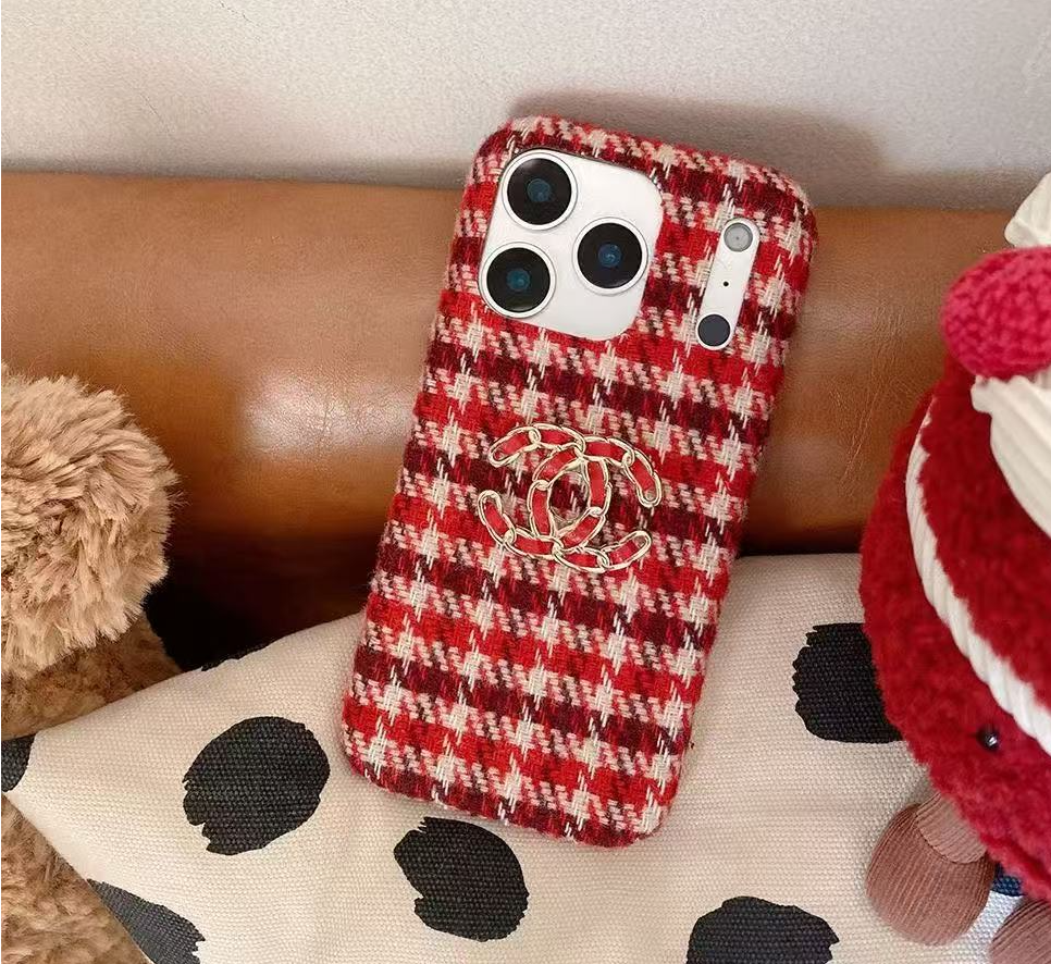 Chanel Embroidered Luxury Soft iPhone Case