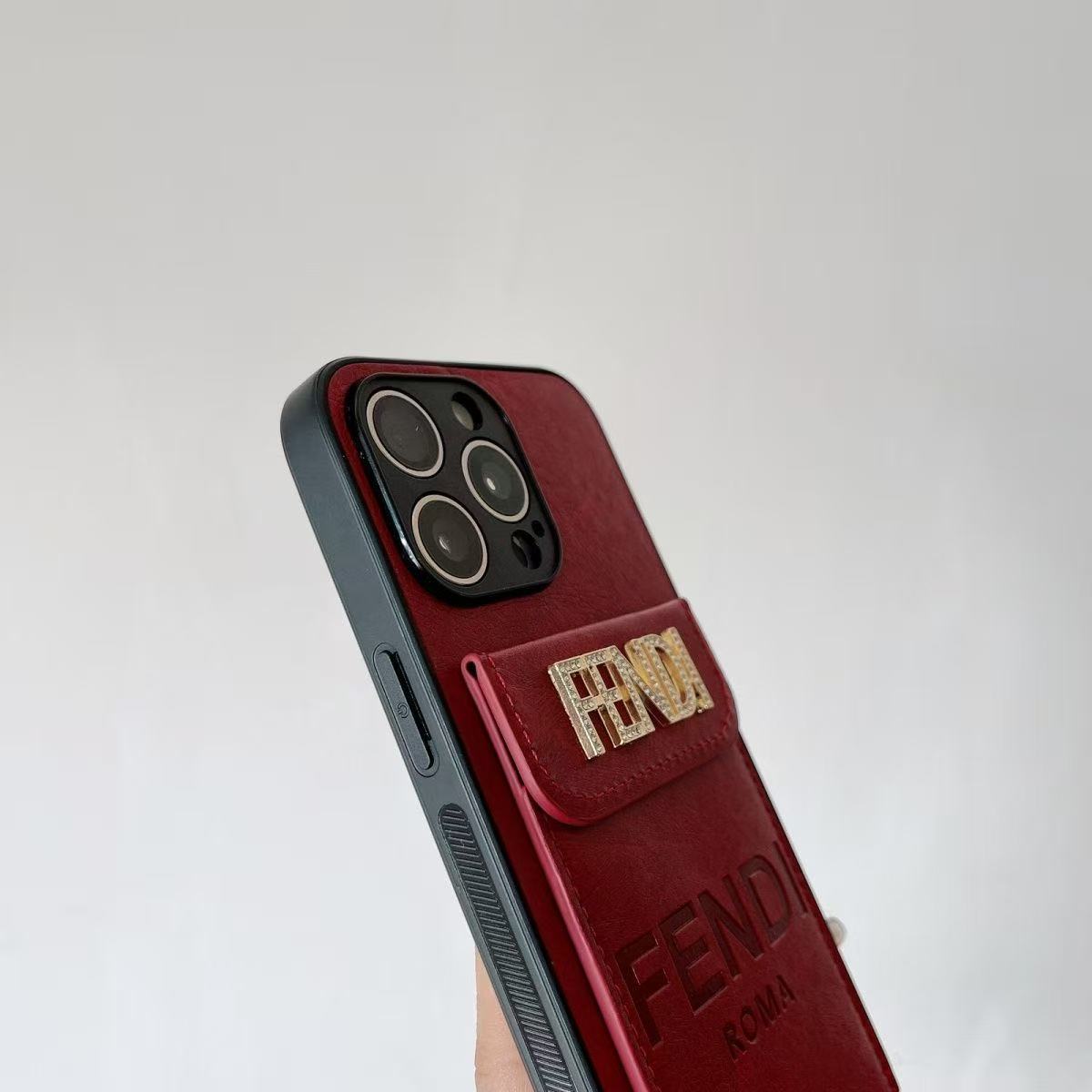 Fendi Leather iPhone Wallet Case