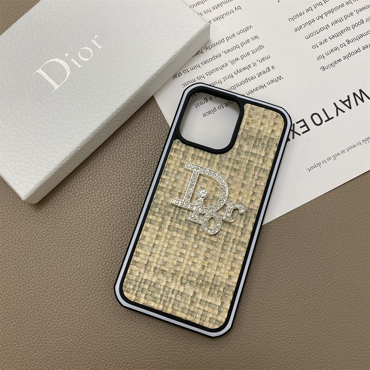 Dior woven iPhone Case