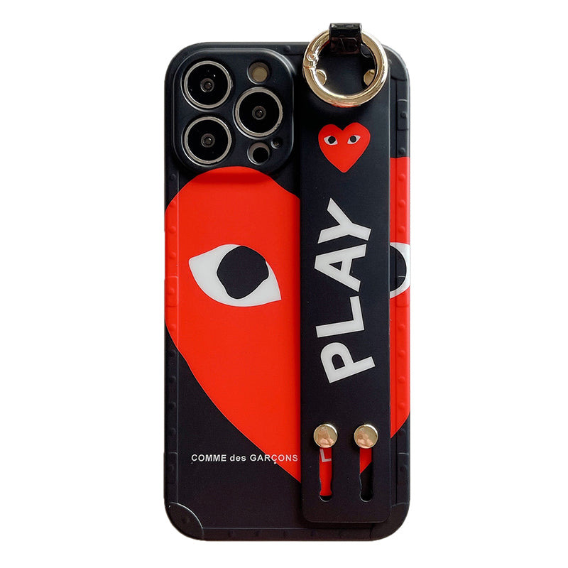Love Face iPhone Case with Wrist Strap Holder