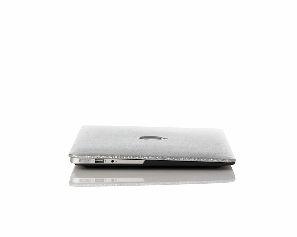 Glitter Silver Macbook Case-BELKCASE