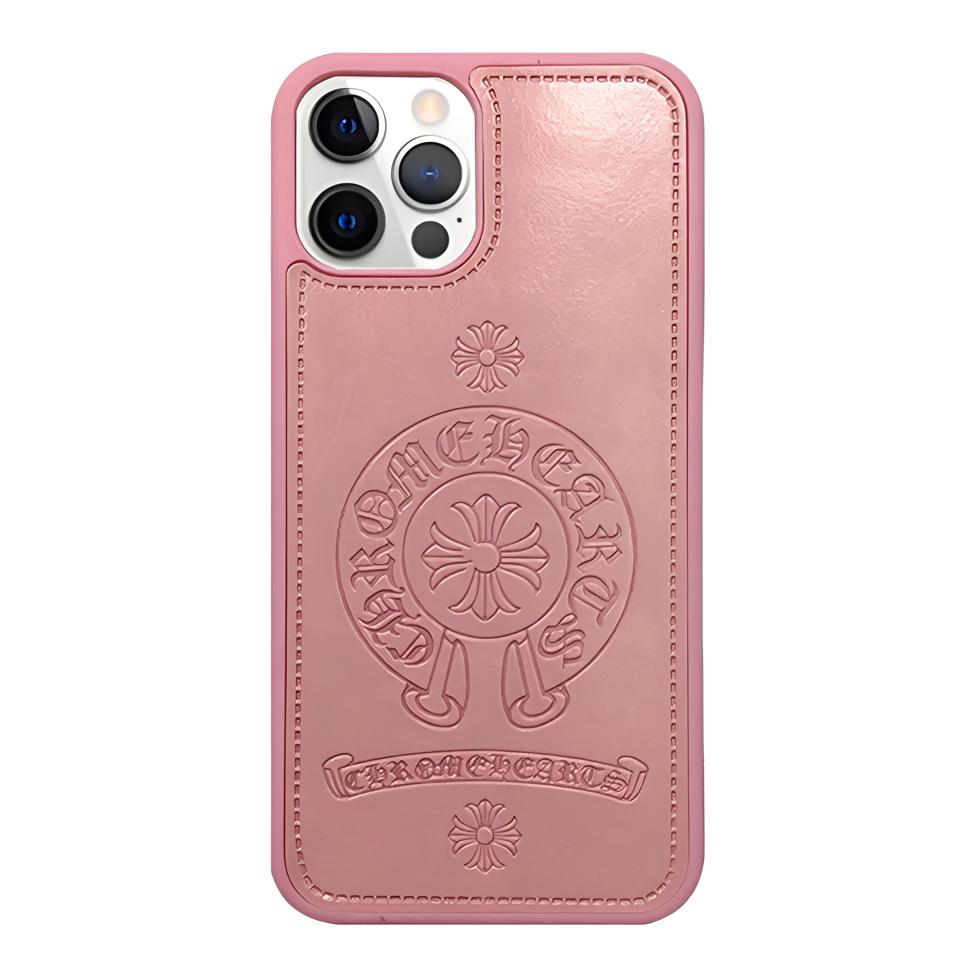 Chrome Hearts Luxury leather iphone Case