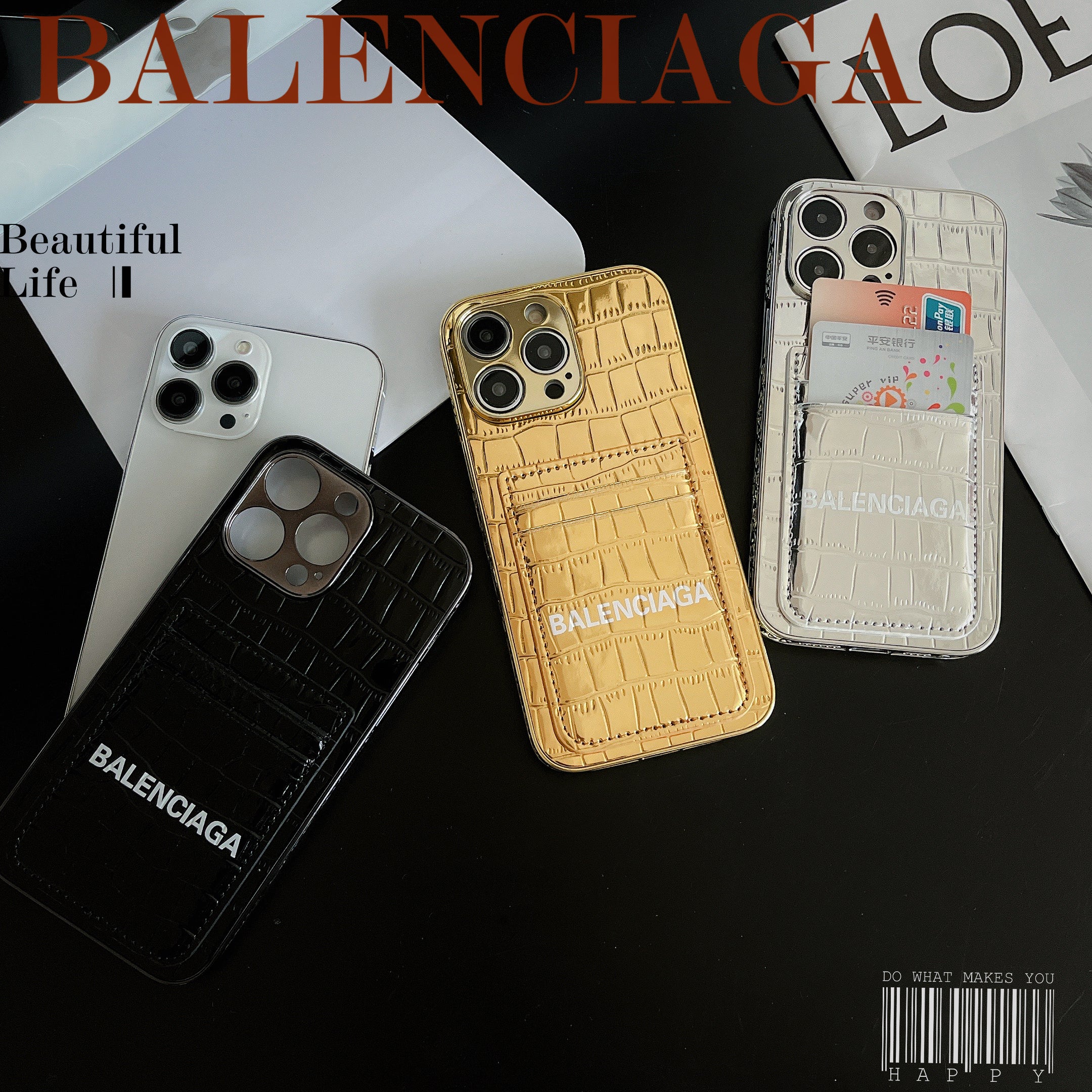 Faux Croc luxurious Leather iPhone Wallet Case-BELKCASE