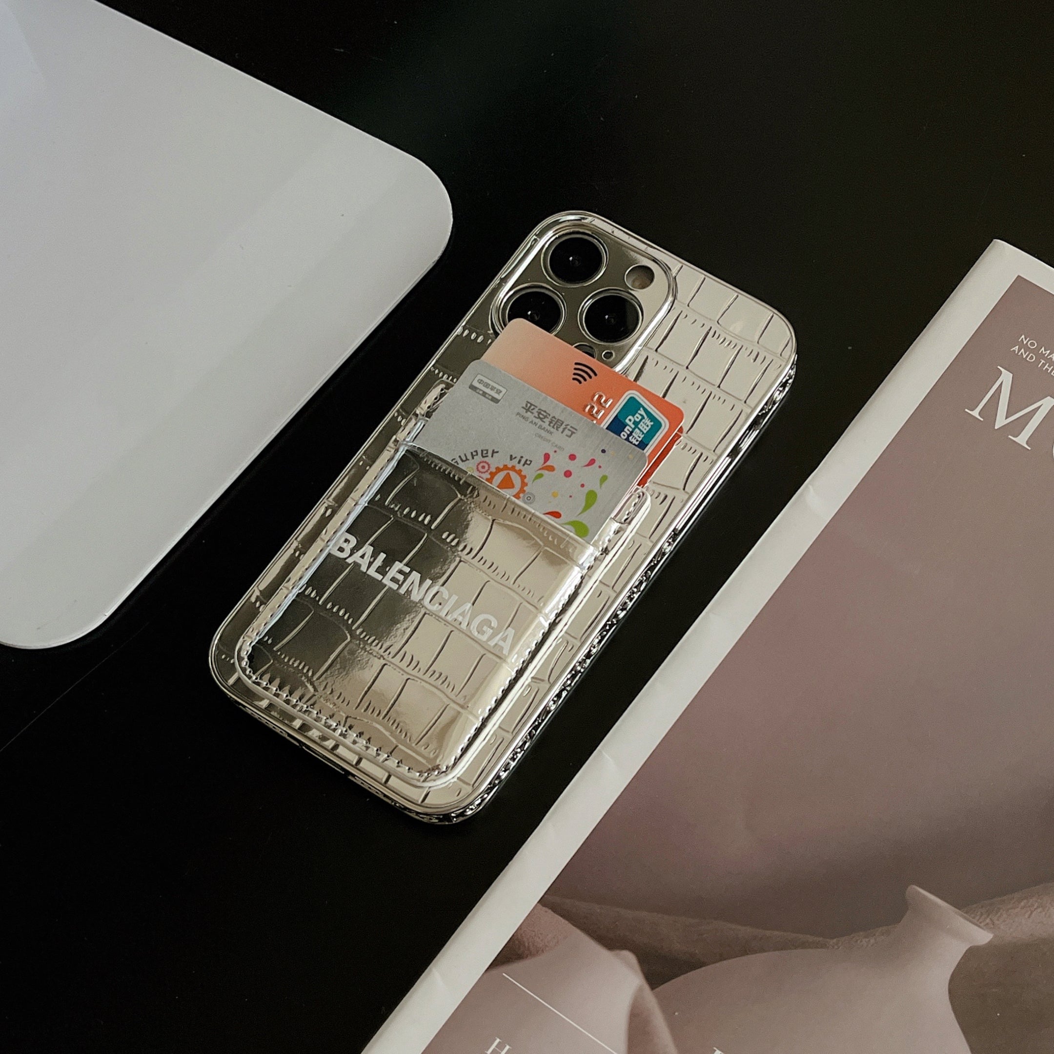 Faux Croc luxurious Leather iPhone Wallet Case-BELKCASE
