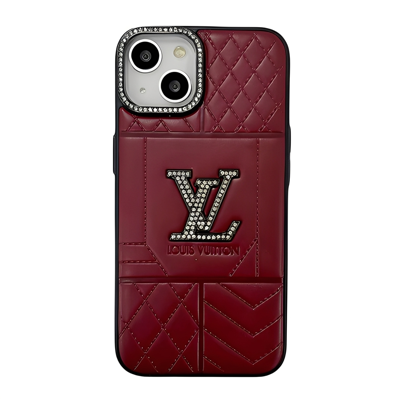 Louis Vuitton Leather iPhone Case- Diamond Elegance Vintage